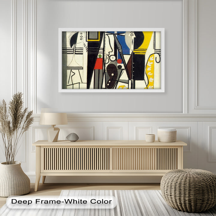 Abstract Figures and Forms by Le Corbusier-Geometric Oil Painting