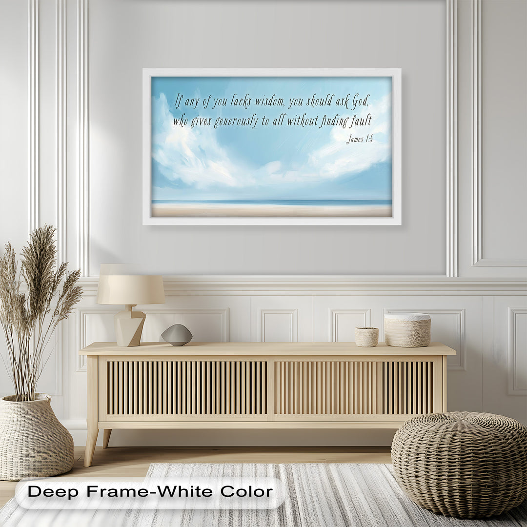 James 1:5 – Ask God for Wisdom Bible Verse Oil Painting