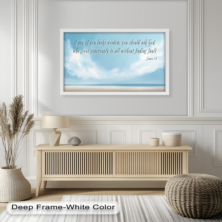 James 1:5 – Ask God for Wisdom Bible Verse Oil Painting