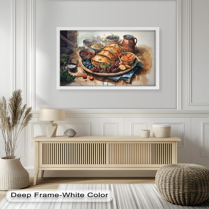 Frisch gebackenes Gebäck und Obststillleben - Food Painting