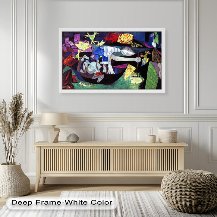 Night of the Spirals – Symbolic Surrealist Picasso Oil Painting