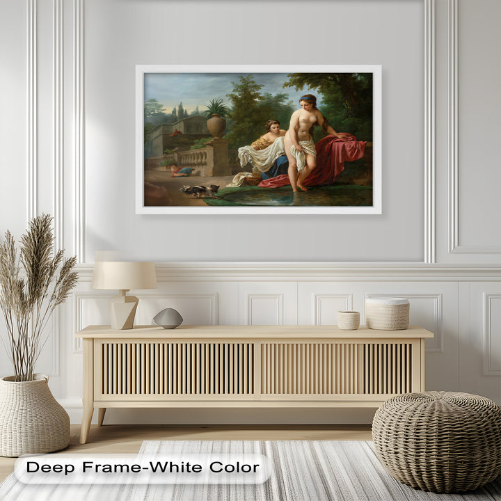 Bathing in the Garden – Neoclassical Elegance Oil Painting
