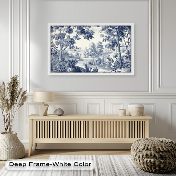 Monochrome Forest Wall Art – Classic Landscape Oil Painting