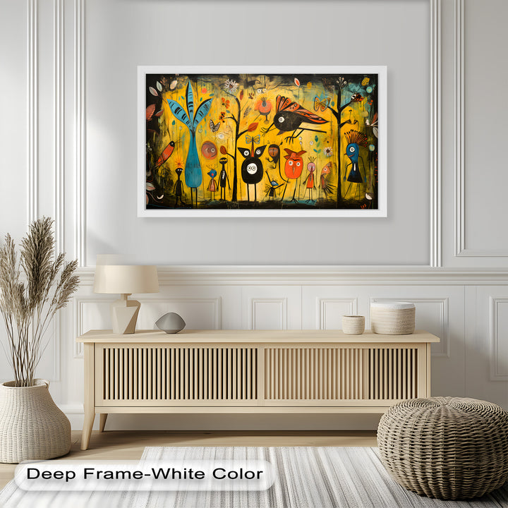 Whimsy in the Wild – Surreal Forest Creature Picasso Oil Painting