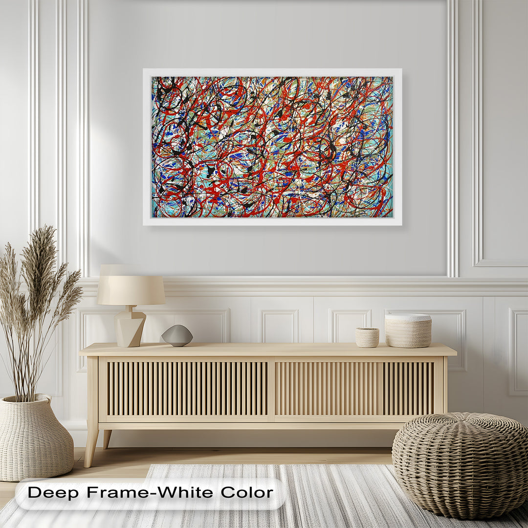 Energetic Abstract Expressionist Wall Art – Modern Oil Painting