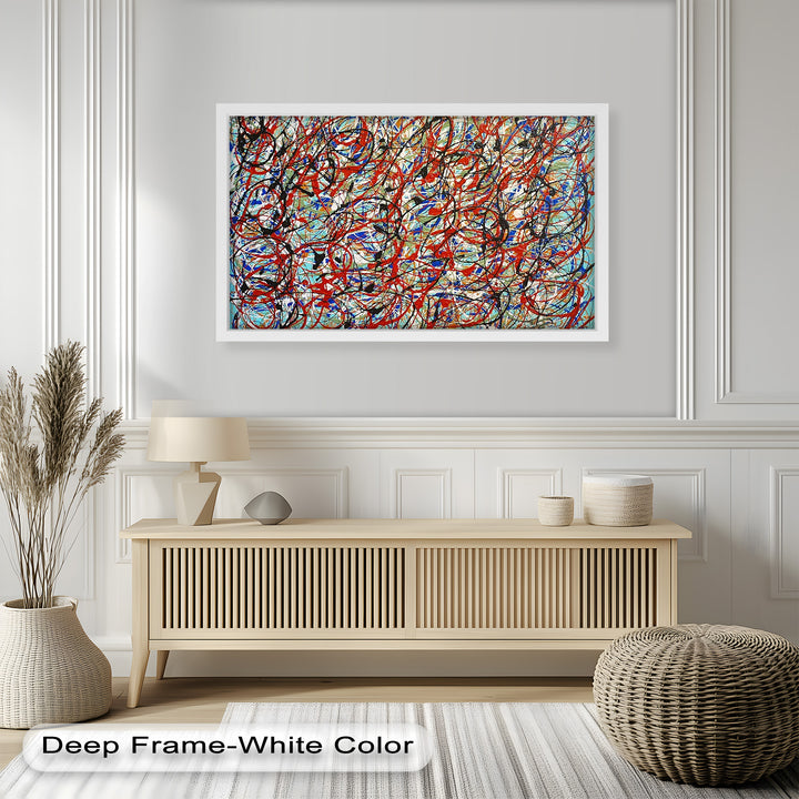 Energetic Abstract Expressionist Wall Art – Modern Oil Painting