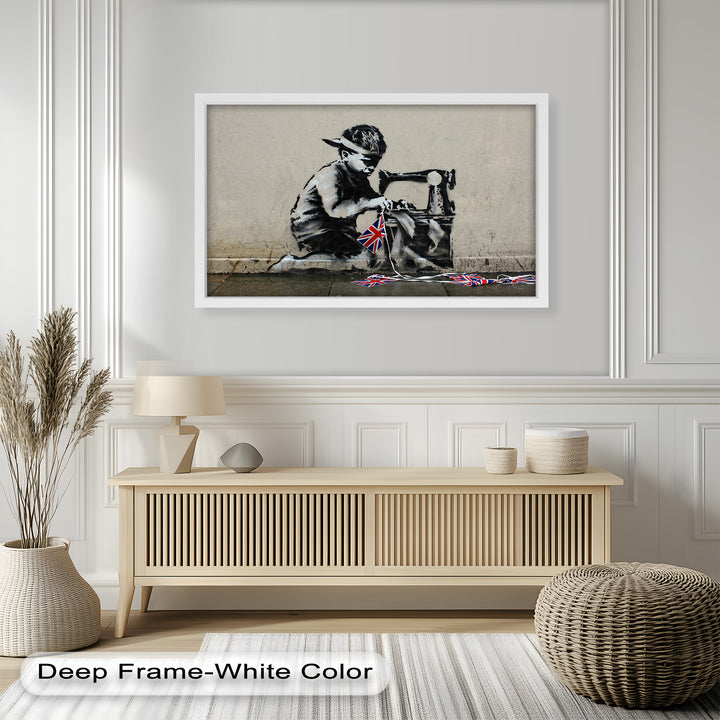 Stitched Allegiance – Banksy Oil Painting