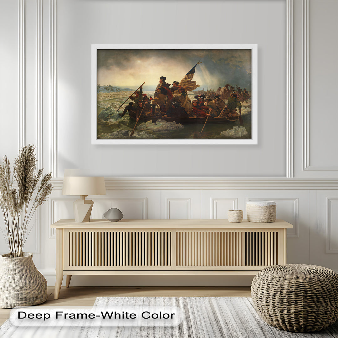 Washington's Crossing – Patriotisches Ölgemälde der Amerikanischen Revolution