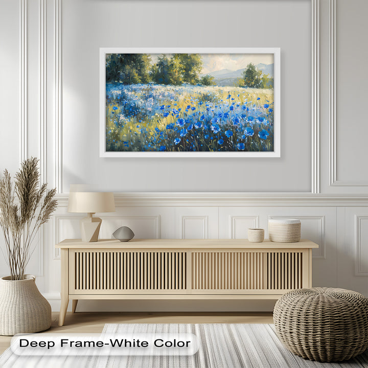 Nature's Harmony: Sea & Bloom – Captivating Oil Painting