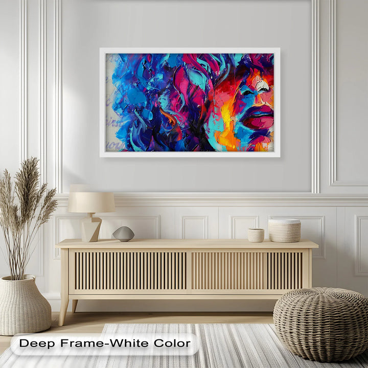 Colored Woman – Expressive Abstract Oil Painting - MyPhotoStation