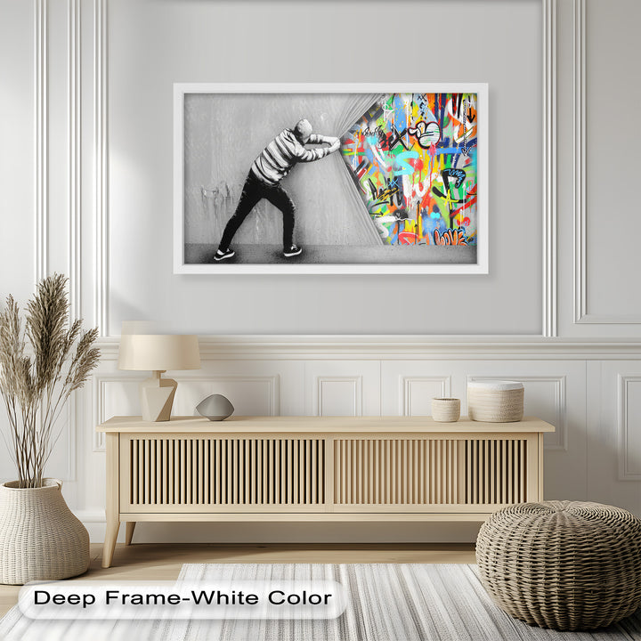 Unveiling the Chaos – Banksy Oil Painting