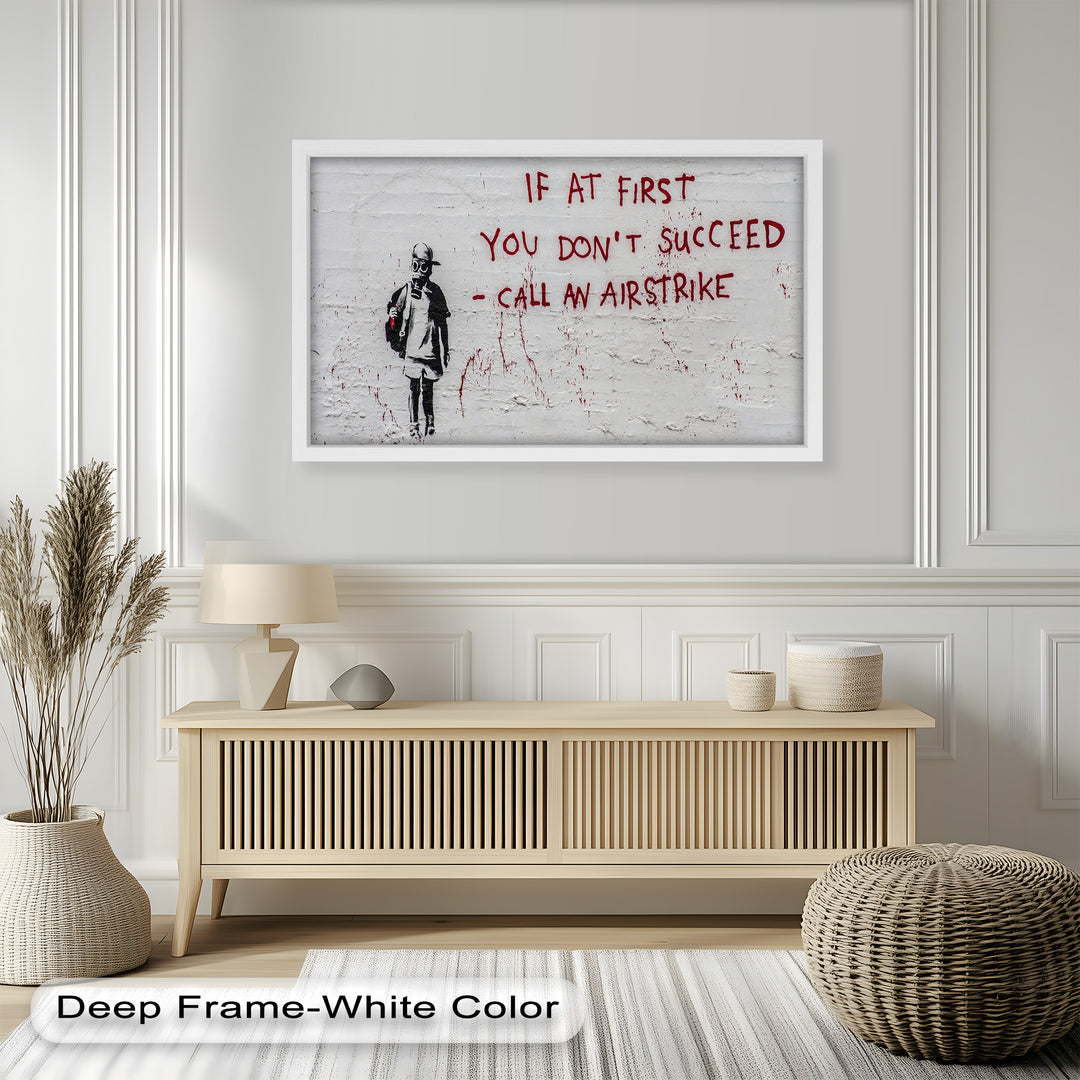 Call an Airstrike – Provocative Banksy Oil Painting