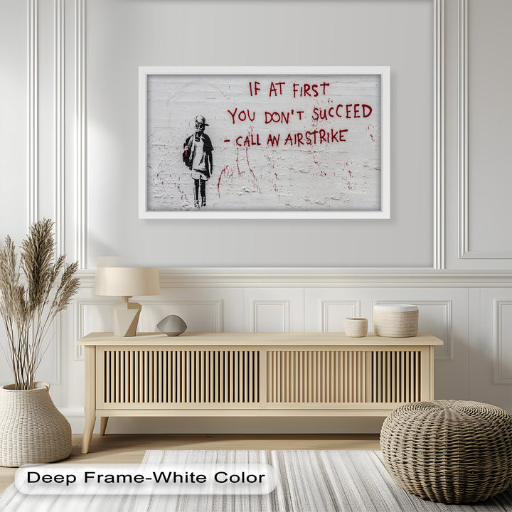 Call an Airstrike – Provocative Banksy Oil Painting