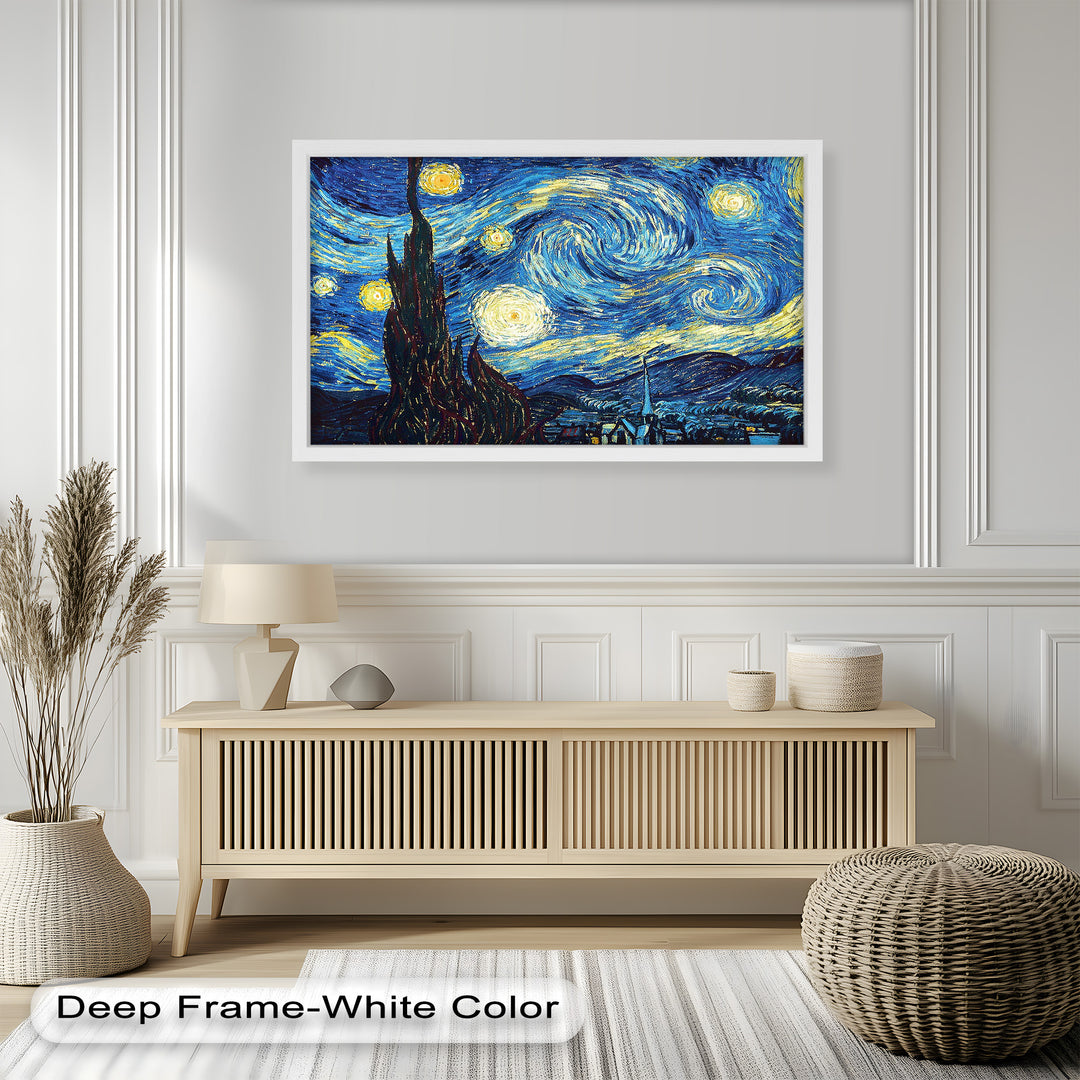 The Starry Night by Vincent van Gogh – Post-Impressionist Oil Painting