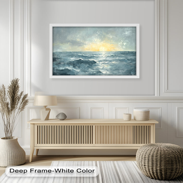 Sunrise Ocean View Decor - Seascape Oil Painting
