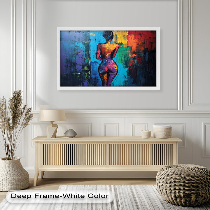 Radiant Contours – Bold Abstract Figurative Oil Painting