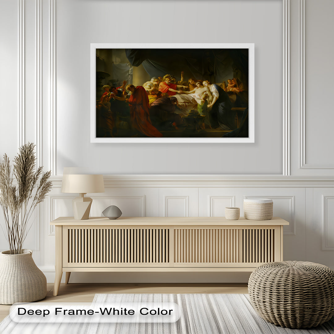The Death of a Hero – Last Breath of Virtue Classicism Oil Painting