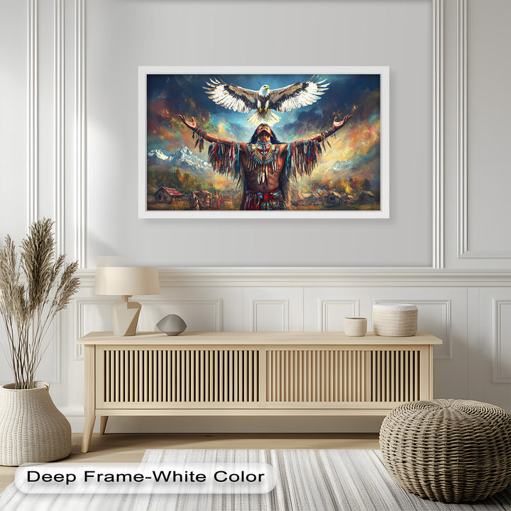 Call of the Sky – Native Ceremony Oil Painting