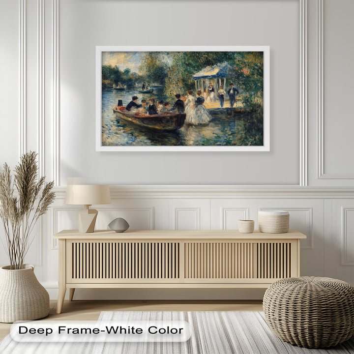 Afternoon Gathering by the River – Impressionist Oil Painting