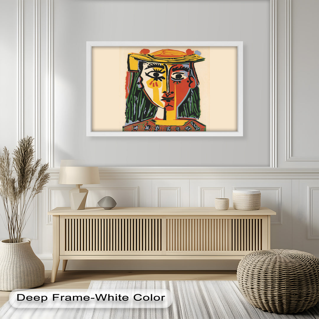 Picasso Woman with Hat – Cubist Portrait Oil Painting