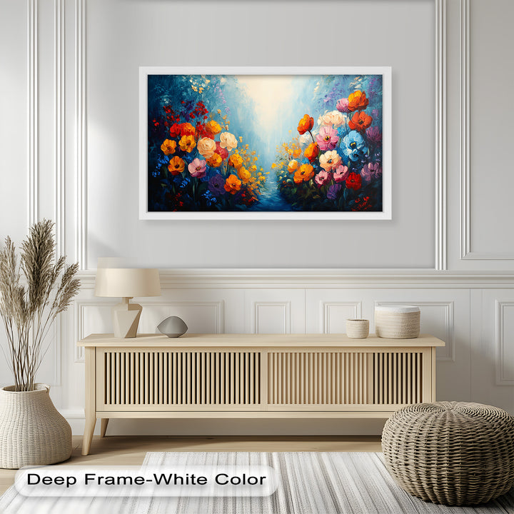 Multicolor Wild Bloom Explosion - Flower Oil Painting