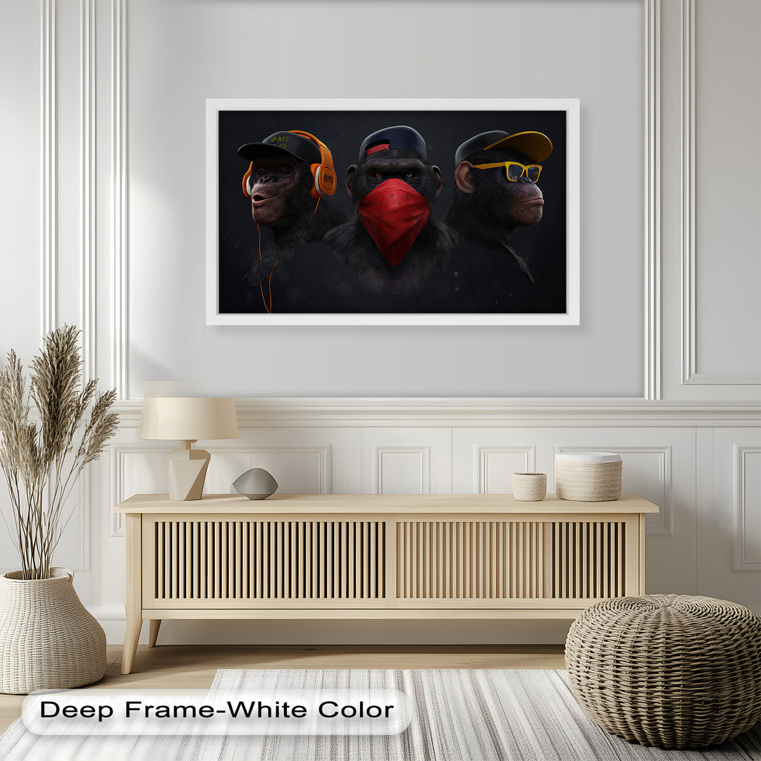 Urban Evolution – Streetwise Chimp Collective Banksy Oil Painting