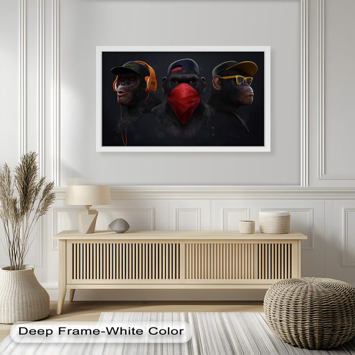Urban Evolution – Streetwise Chimp Collective Banksy Oil Painting