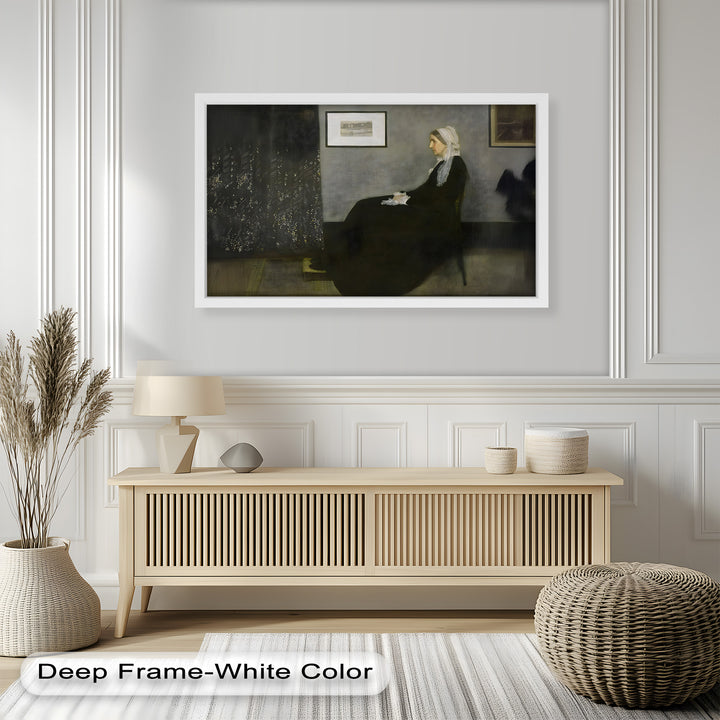 A Quiet Devotion – Seated Woman in Black Historic Oil Painting