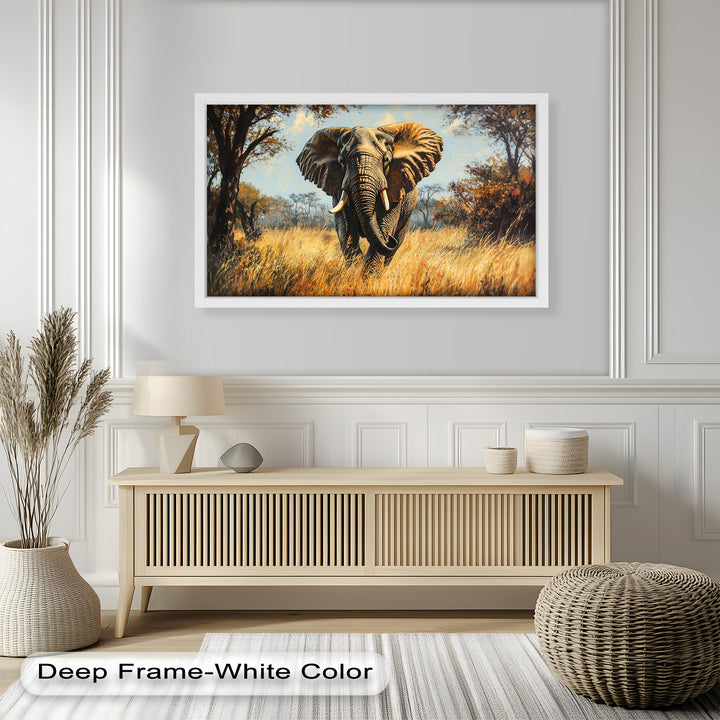 Guardian of the Wild – Elephant Oil Painting
