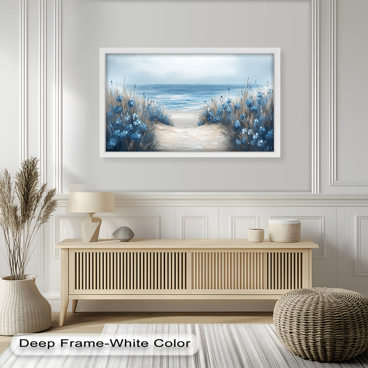 Coastal Beach Path Wall Art – Landscape Oil Painting