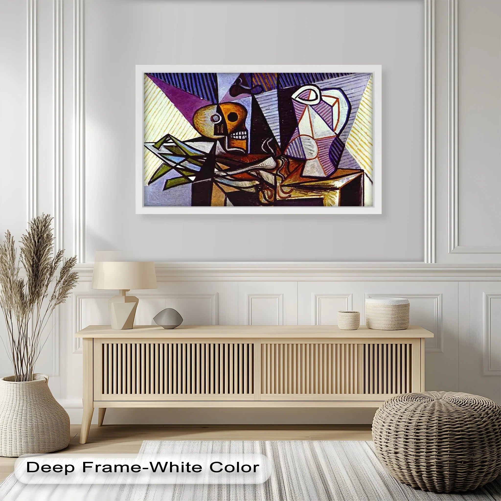 Picasso Still Life with Skull – Symbolic Cubist Oil Painting