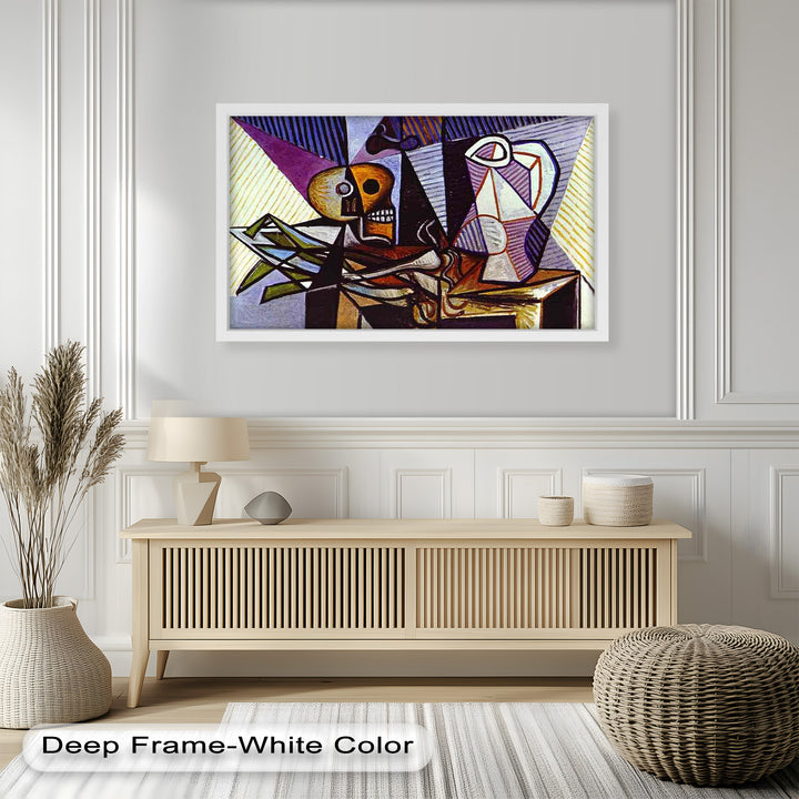 Still Life with Skull by Picasso – Symbolic Cubist Oil Painting