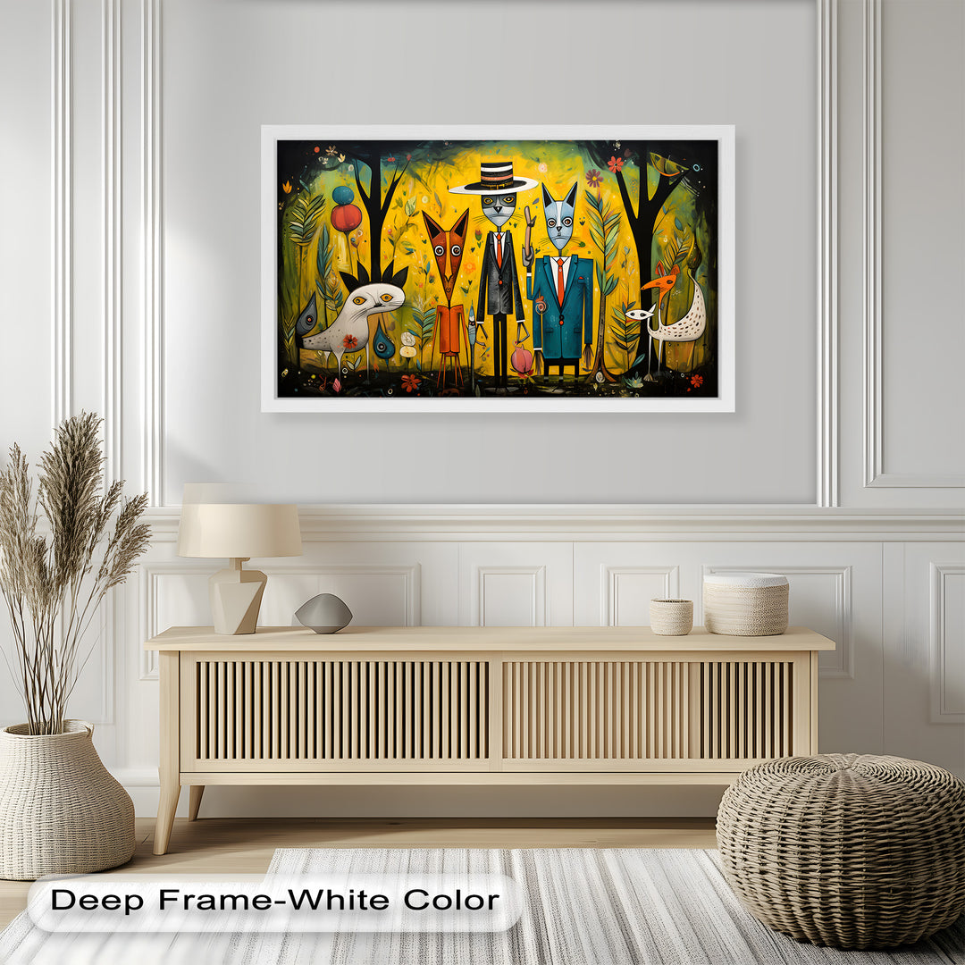 The Dandy Forest – Surreal Animal Portraits in Suits Picasso Oil Painting
