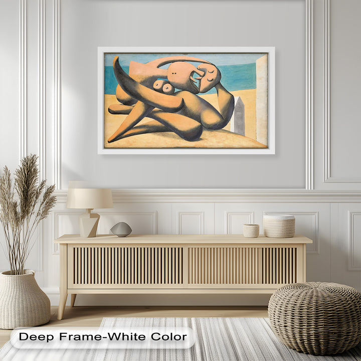 Lovers by the Sea – Abstract Embrace Picasso Oil Painting