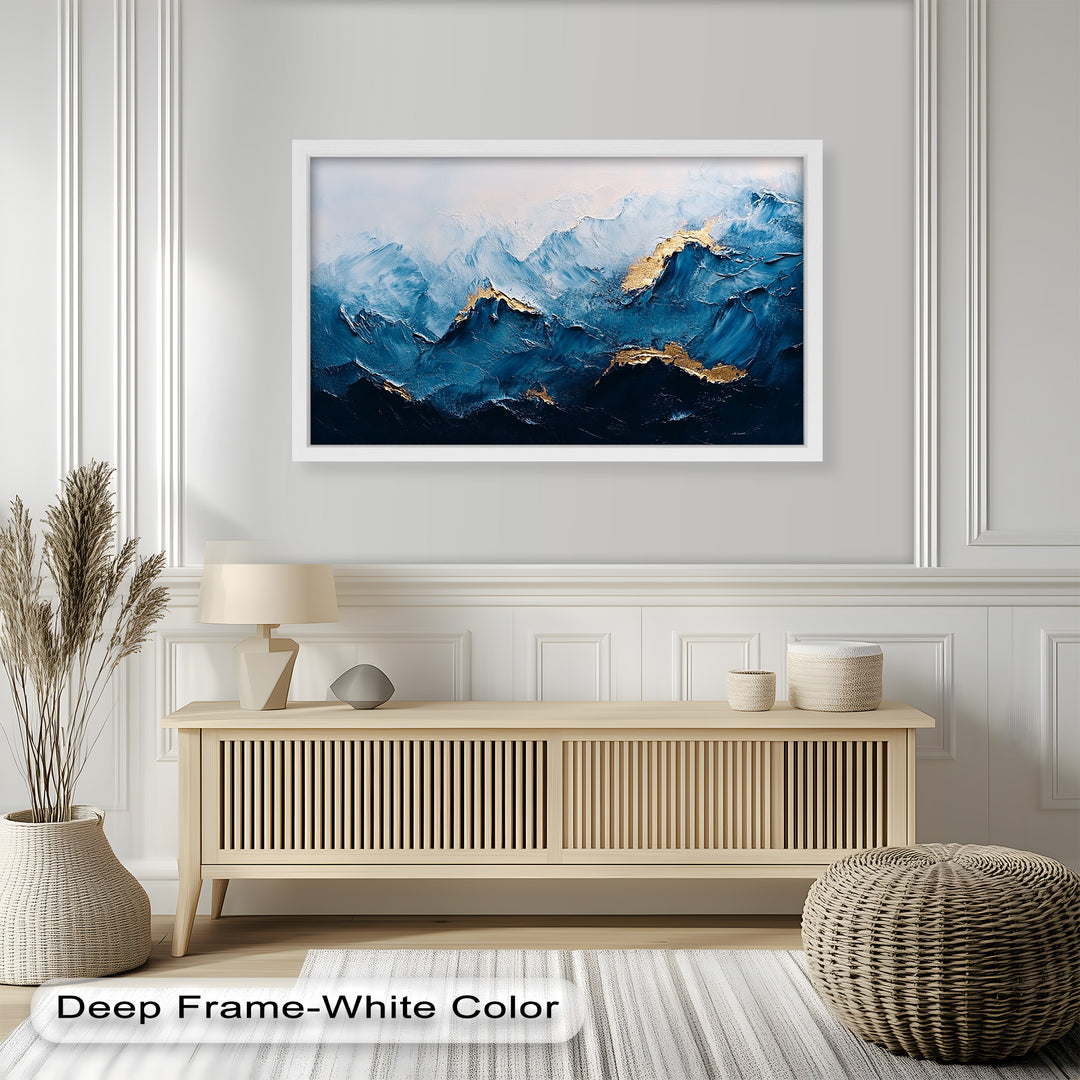 Blue Ridge Art – Abstraktes Berg-Ölgemälde