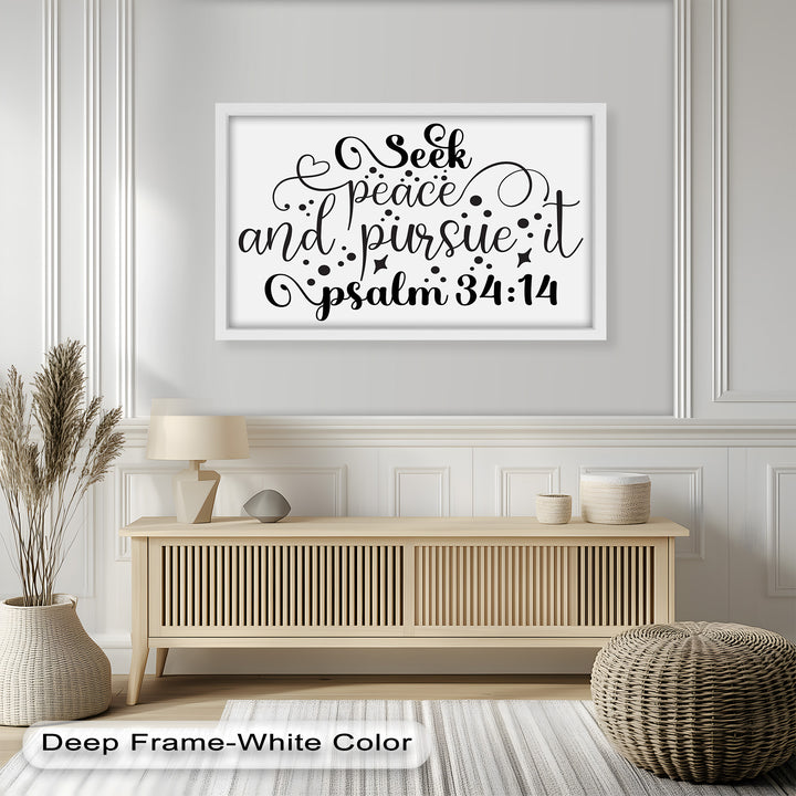 Seek Peace and Pursue It – Psalm 34:14 Bible Oil Paintings