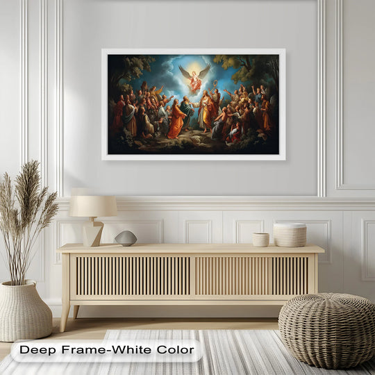 Heavenly Ascension Gathering – Divine Biblical Oil Painting - MyPhotoStation