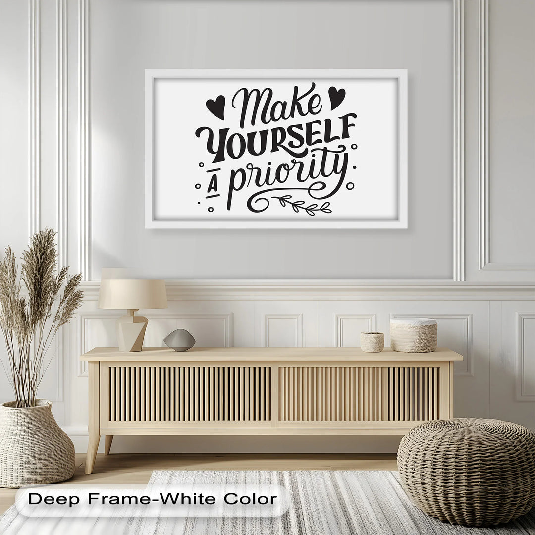 Make Yourself a Priority – Black and White Motivational Oil Paintings - MyPhotoStation