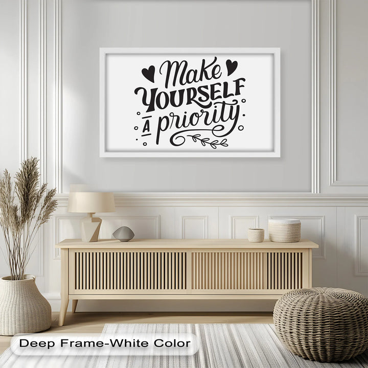 Make Yourself a Priority – Black and White Motivational Oil Paintings - MyPhotoStation