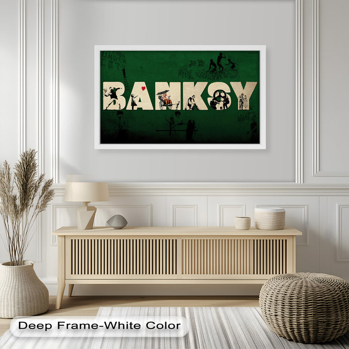 Urban Icons Collide – Banksy Tribute Oil Painting