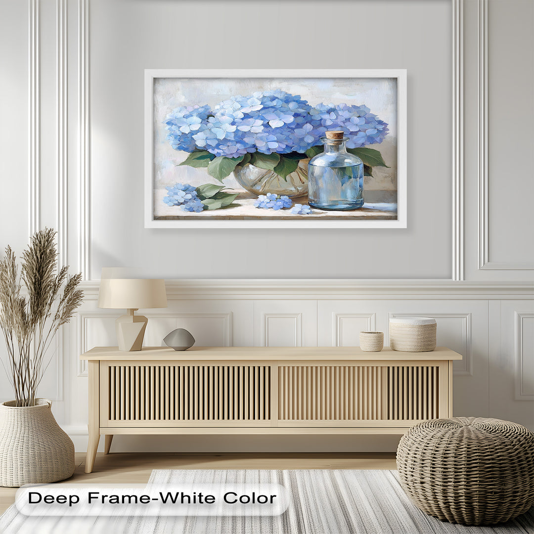 Blue Floral Still Life – Modern Oil Paintings