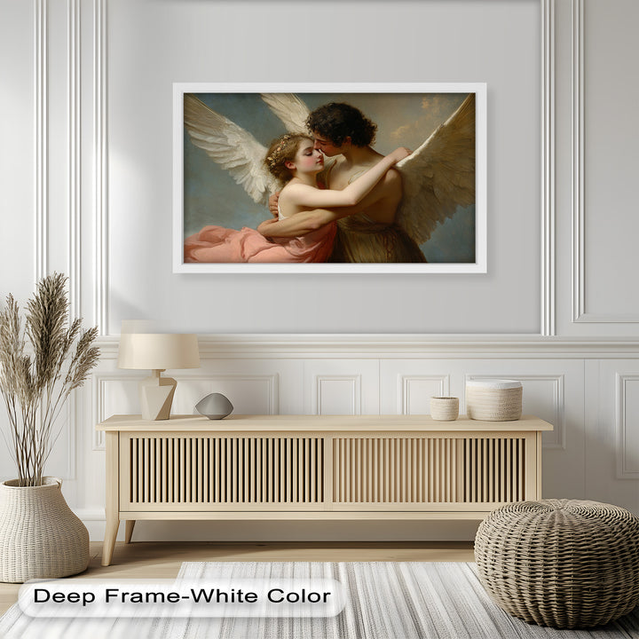 Heavenly Embrace – Cupid and Psyche Renaissance Love Oil Painting