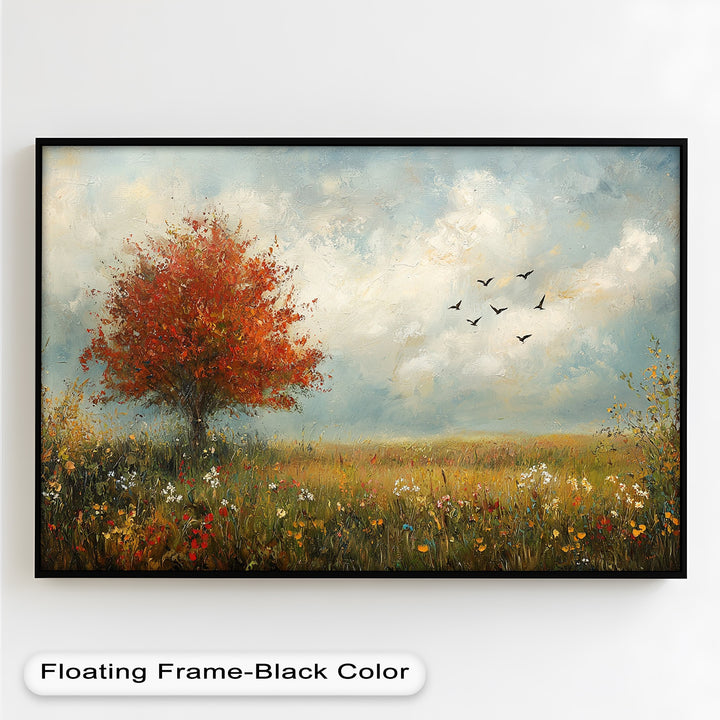 Autumn Serenity – Tree Landscape Oil Painting