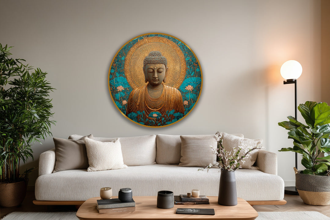 lotus flower wall painting