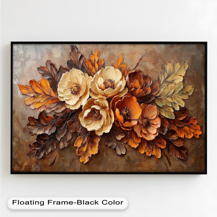 Golden Autumn Florals – Botanical Oil Paintings