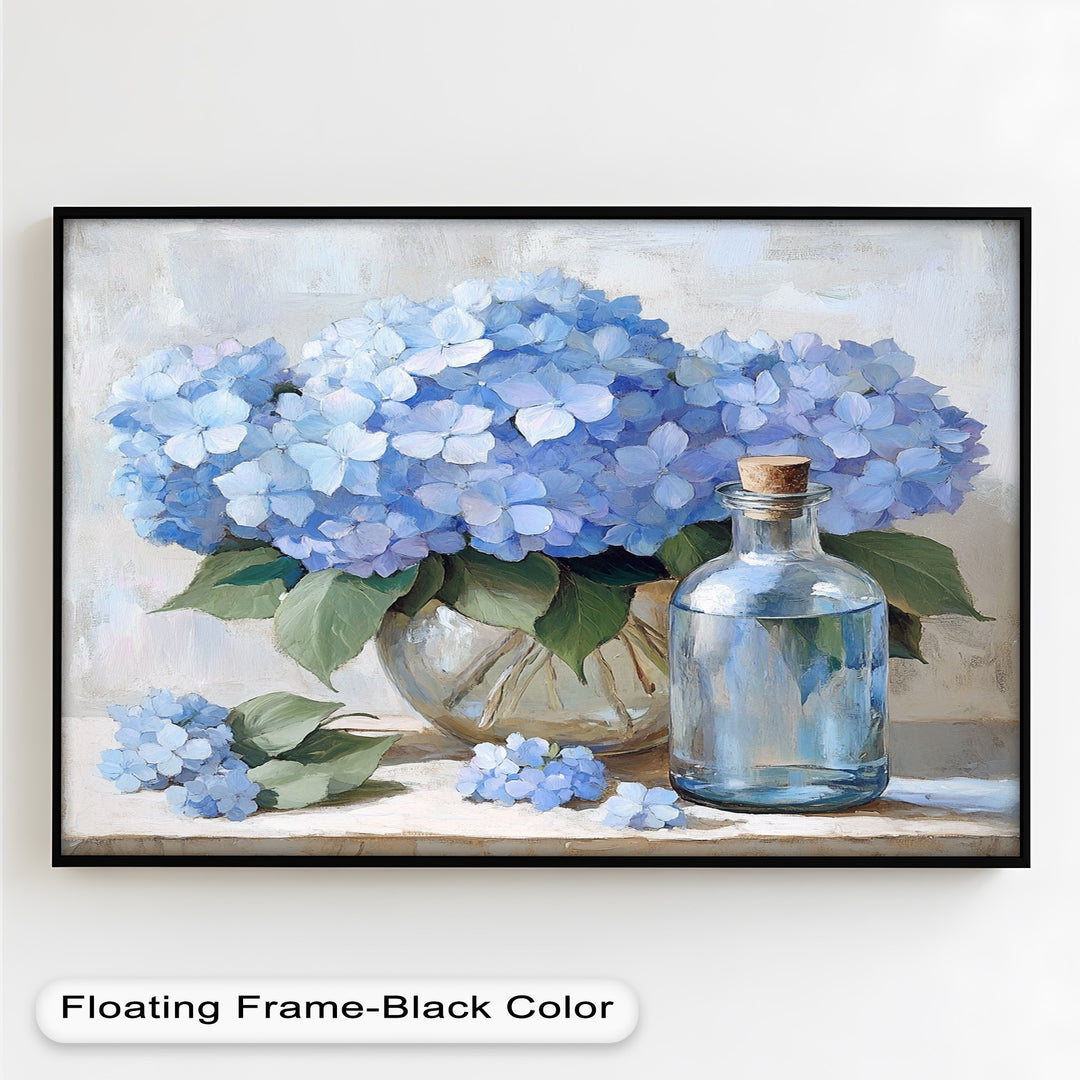 Blue Floral Still Life – Modern Oil Paintings