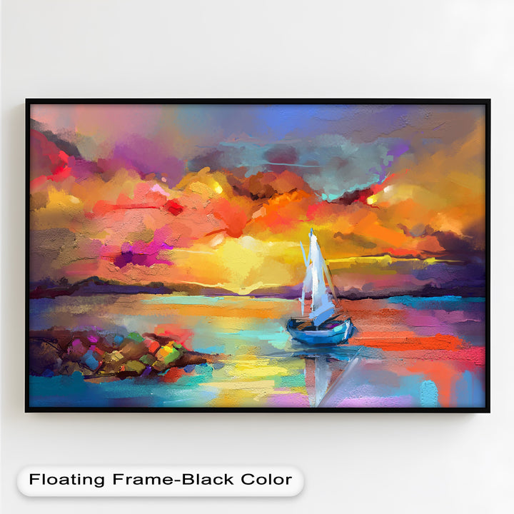 Ambesonne Head Scarf – Vibrant Seascape Oil Painting