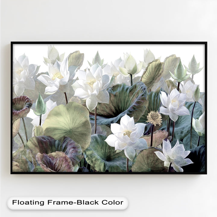 Lotus Flower Botanical – Elegant Floral Oil Painting
