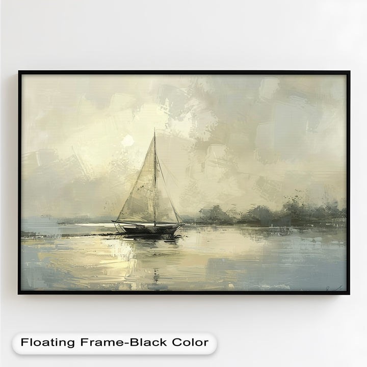 Vintage Sailboat Sailing Ocean – Timeless Nautical Oil Painting