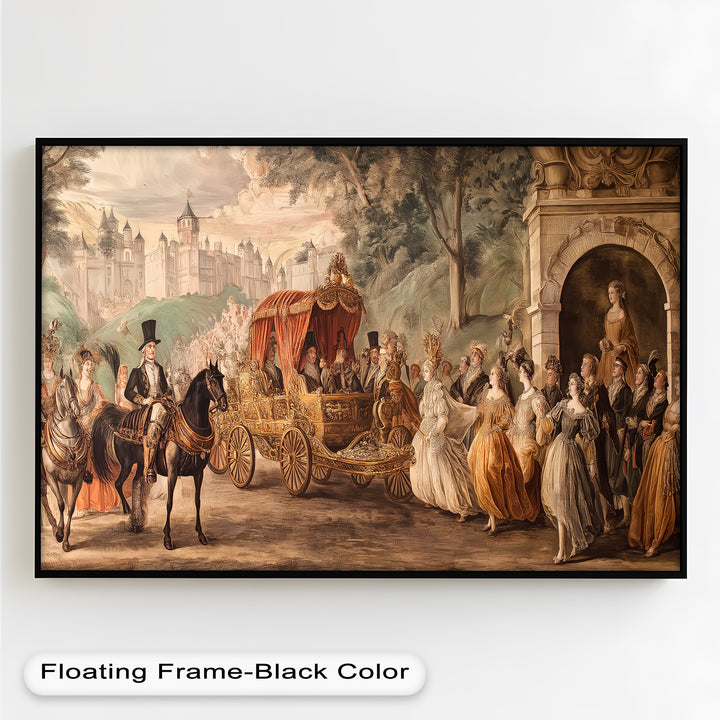 Royal Carriage Procession – Grand Baroque Parade Oil Painting